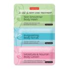 Purederm - 3-in-1 Body Care Treatment: Skin Smoother Body Wash 10g + Invigorating Body Scrub 10g + Moisture & Nourish Body Lotion 10g 30g