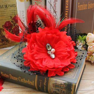 Embellished Flower Hair Clip