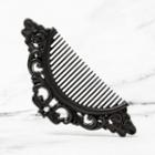 Retro Wooden Hair Comb Black - One Size