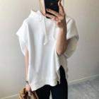 Short-sleeve Hoodie White - One Size