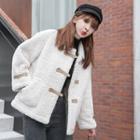 Buckled Faux Shearling Jacket