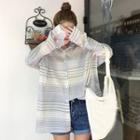 Hooded Striped Long-sleeve Shirt