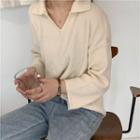 Plain Collar Sweater