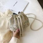 Floral Embroidered Drawstring Pouch