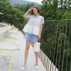 Tulle-layered Tiered T-shirt