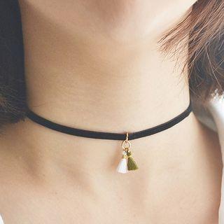 Tasseled Pendant Choker
