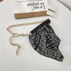 Paisley Print Scarfed Chain Belt