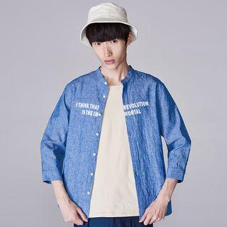 Lettering 3/4 Sleeve Shirt