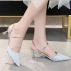 Two-way Pointy Glitter High Heel Sandals