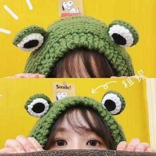 Frog Knit Earflap Hat