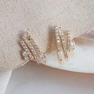 Rhinestone Zigzag Earrings