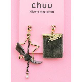 Faux-suede Non-matching Earrings