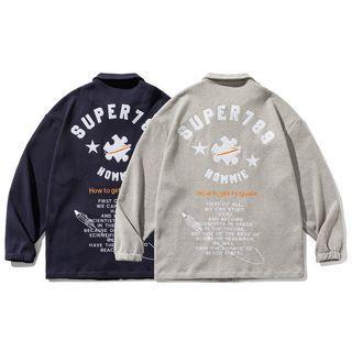 Puzzle Print Zip Jacket