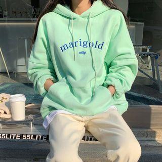 Letter-embroidered Hoodie