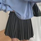 Mini Accordion-pleat Skirt