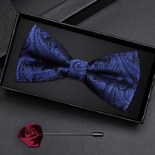 Set: Bow Tie + Lapel Pin As Shown In Figure - One Size