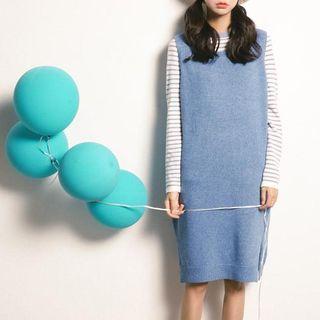 Plain Knit Sleeveless Dress