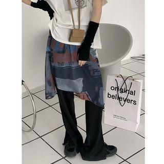 Asymmetrical A-line Skirt As Figure - One Size