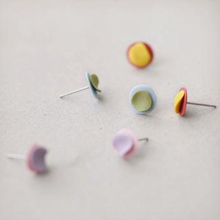 Ceramic Disc Earring