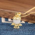 Angel Gemstone Pendant Sterling Silver Necklace Gold - One Size