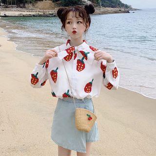 Long-sleeve Strawberry Shirt