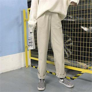Pleated-front Corduroy Pants