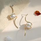 Faux Pearl Stud Earring 1364 - 1 Pair - Earrings - Gold - One Size