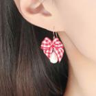 Plaid Bow Accent Earring