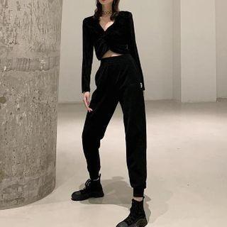Long-sleeve Dance Top / Cropped Harem Pants
