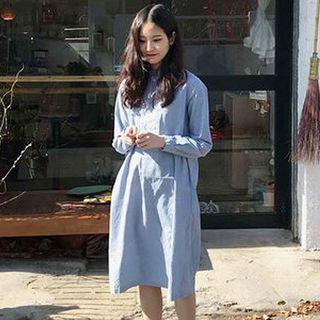 Double Breasted Shirt Stripes - Blue - One Size
