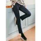 Hidden-band Brushed-fleece Lined Straight-cut Jeans