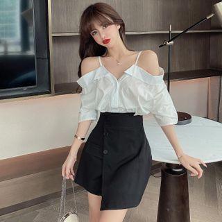 Cold Shoulder Blouse / Shorts
