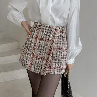 Tweed Wrap Mini Skort