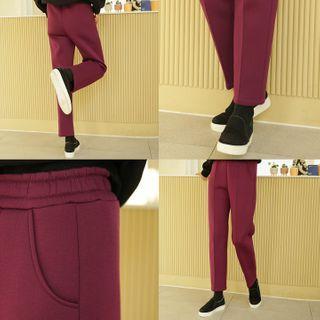 Band-waist Tapered Neoprene Pants