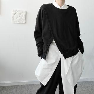 Asymmetric Slit Pullover