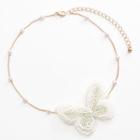 Butterfly Beaded Choker Gold - One Size