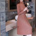 Set: Knit Pullover + Knitted Midi Skirt