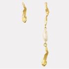 Asymmetrical Drop Earring 1 Pair - Asymmetric - Gold - One Size