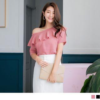 Short Sleeve Ruffled Top