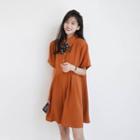 Plain Oversize A-line Mini Dress