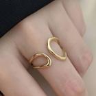 Stainless Steel Stainless Steel Open Ring Gold - One Size