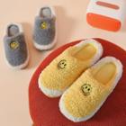 Smiley Face Embroidered Slippers