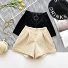 Quilted Shirred Shorts