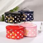 Polka Dot Lettering Makeup Pouch