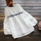 Long-sleeve Embroidered Tunic