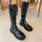 Platform Patent Tall Boots