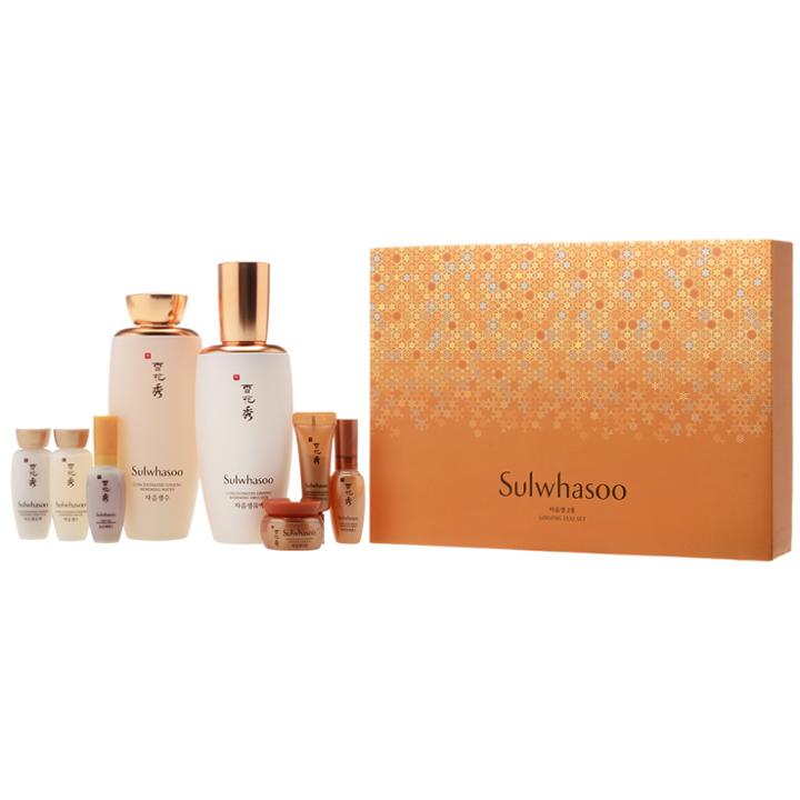 Sulwhasoo - Ginseng Duo Set: Water (125ml + 15ml) + Emulsion (125ml + 15ml) + Activating Serum 8ml + Fortifying Serum 8ml + Cream 5ml + Eye Cream 3ml 8 Pcs