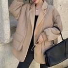 Mock Two-piece Single-breasted Quilted Jacket