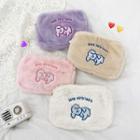 Dog Embroidered Fleece Pouch