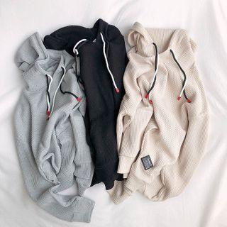Plain Waffle Hoodie